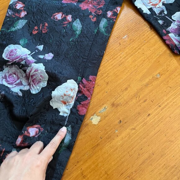 SOLD - Free People Iris high-rise black jacquard floral balloon pant - Picture 13 of 13